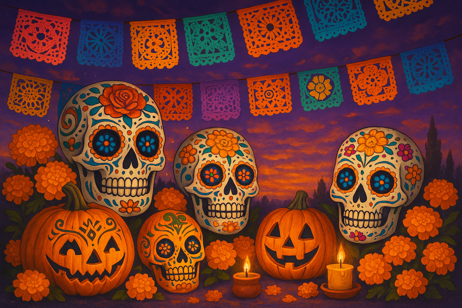 mexican halloween background